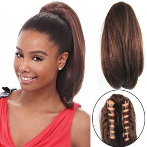 A STAR SHOP Women 8 Colors Fake Hair Short Heat Resistant Fiber Clip Claw Ponytail Hair Extensions Synthetic Wigs Hairpiece