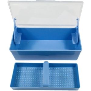 1pc Dental Instrument Sterilization with Lid Lift Basket Plastic Soaking Tray Sterilization Dental Tool Storage Organizer2026