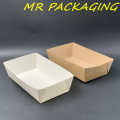 Paper Tray ( 50pcs± per packet ) Food Grade - Disposable Paper Tray - White / Brown. 