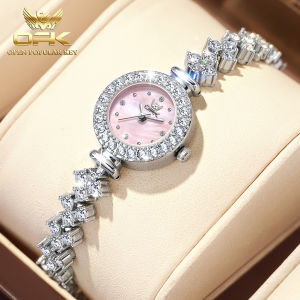 OPK jam tangan wanita terbaru 2025 elegan mewah ori tahan air berlian tali baja tahan karat dial kecil yang lucu jam tangan cewek