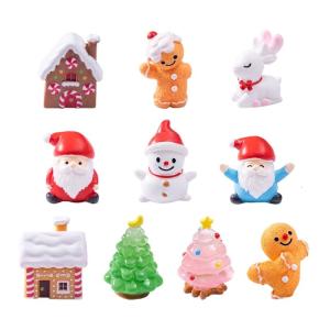 Holiday DIY Resin Craft Shatterproof Santa Claus Snowman Hanging Ornament For Christmas Tree Home Office Decor