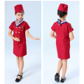 [Local fast delivery] Children's little stewardess performance costumes, male and female pilot uniforms, boys captain air force performance suits. 