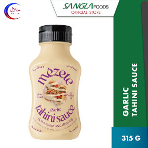 mezete Tahini Sauce Garlic 315g (Halal Certified) Sesame Seed Dressing Plant Based