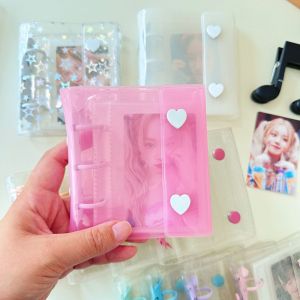 ZOOGGJZ A8 ปกอัลบั้มรูปตัวยึด พีวีซีใส 3รูค่ะ สมุดสะสมบัตรไอดอล น่ารักน่ารักๆ กันน้ำกันน้ำได้ ที่จับโฟโต้การ์ดสไตล์ kpop