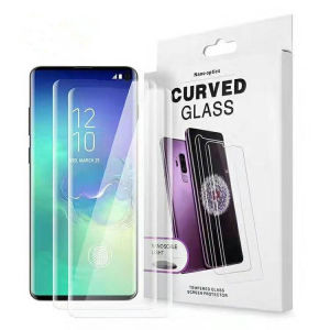 Kính Cường Lực UV 2000D Cho Samsung Galaxy S22 Ultra 5G Galaxy S22 + S22 Plus S22 Kính Bảo Vệ Toàn Màn Hình Cong 3D Cho Samsung Galaxy S22 Ultra 5G Phim Kính Cường Lực