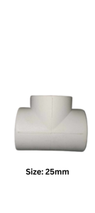 Plastherm Pipes and Fittings White PPR Tee Type 25mm - 15pcs/pack