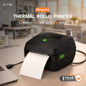 AiYin AS240Thermal Printer para sa Waybill USB/BT Label ng Produkto/Barcode Hindi nangangailangan