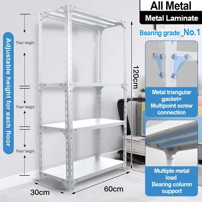 【Warranty】Heavy Duty Metal Shelves 4/5/6 Tier High Capacity Shelves Cold Rolled Steel Shelves Metal Storage Shelves Space Saving Kitchen Shelves Home Kitchen Bookcase Storage Shelves