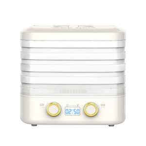 🎁 LAHOME Food Dehydrator Machine for Beef Jerky Fruits Vegetables Electric Dryer Machine with 5 BPA-free Trays Double Knob Control Adjustable Temperature Control Pet R2