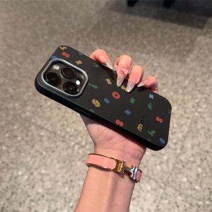 Phone Case For IPhone 11 15 16 14 12 13 17 Air PRO MAX XR XS 7 8 6 6S 11 12 13 14 15 16 17 Plus Casing IPhone 11PRO 12PRO 13PRO 11PROMAX 13PROMAX 15PROMX Colored Letter Leather Texture TPU Case Cover PWJK1001A