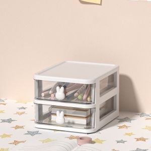 Mini Drawer Desktop Storage Box Desk Organizer 2/3/4/5 Tier Transparent Boxes for Office Home Stationery Cosmetic