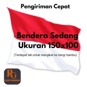 Bendera merah putih kain tebal ukuran 80X120 jumbo