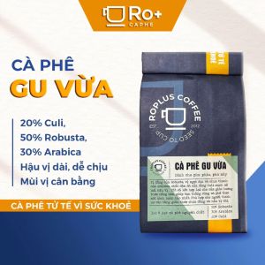 Cà phê Gu Vừa (Robusta Arabica Culi) hạt bột rang xay nguyên chất gói 250g500g pha phinpha máy