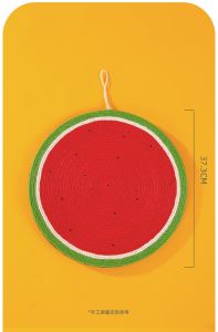 bàn cào móng treo tường hình dưa hấu cà rốt xương rồng dành cho mèo - T3 PETS SHOP