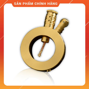 Hộp Quẹt Bật Lửa Xăng TC09 Thủ Công Làm Bằng Đồng Nguyên Khối Đánh Lửa Retro Màu Vàng Dùng Xăng Bấc Đá Cao Cấp