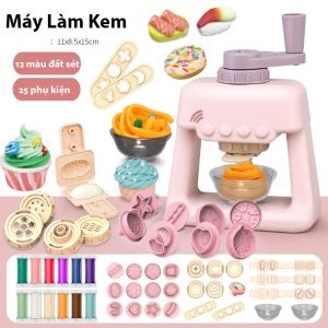 Đồ Chơi Đất NặnMáy làm mỳMáy làm bánhMáy làm kem (sản phẩm an toànsạch sẽkhông dính tay)