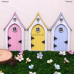 [COD] Yaokeqi Dollhouse Mini Wooden Fairy Tale Door Dollhouse Gnome Door Model Miniature Garden Scene DIY Furniture Decoration Accessories