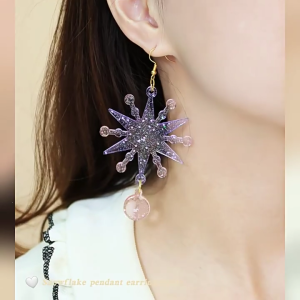 Snowflakes Shape Silicone Mold for Earrings Pendant Keychain Resin Mold Christmas Accessories Making Craft
