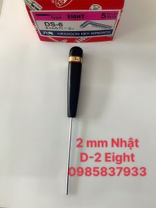Tay vặn Lục giác 2 mm mini D-2 Eight Nhật tại Máy NTT cỡ nhỏ dễ cầm và thao tác tháo lắp ốc lục giác hiệu quả dài lâu