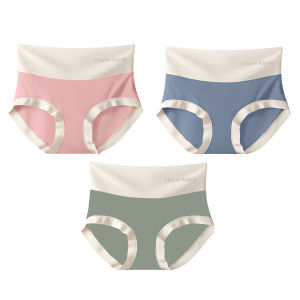 Charm Kapok Celana Dalam Wanita 3PCS CD Celana Dalam Pinggang Tinggi Bernapas