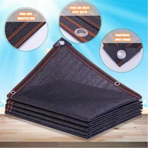Outdoor Sun Shade Net Anti-UV Sunshade Net Sun Shelter Garden Patio Pool Protection SunProof Net Jaring Hitam