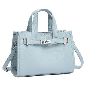 2026 Autumn Top‑Layer Cowhide Leather Handbag Urban Minimalist Lock Clasp Bag Handheld Shoulder Crossbody Commuter Bag for Women