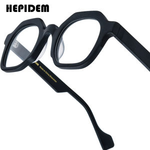 HEPIDEM Acetate gọng kính nhà thiết kế thương hiệu cho nam quá khổ cỡ lớn Kính Mắt Nhật Bản handmade kính người đàn ông dày kính mắt cho mắt 9389