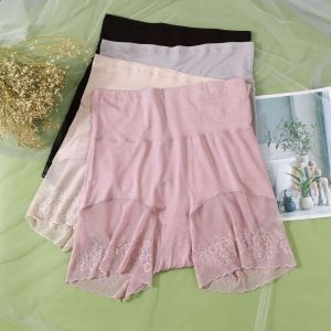 WISH BOUTIQUE เอวสูง ชุดกันลื่นผ้าลูกไม้ บาง ป้องกันแสงสะท้อน กางเกงในไร้รอยต่อ หวาน ขนาดใหญ่ ชุดชั้นในสำหรับผู้หญิง ผู้หญิง