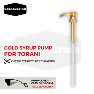 750ml Coffee Syrup Pump Gold/Black/White Dispenser for Bottles