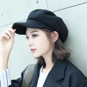Topi Apolo Dewasa Hijab Korea Laki Perempuan Pelukis Newsboy Cap Apollo Hat Kain Katun Tebal Karet