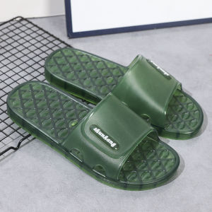 Free Shipping Summer MenS Soft-Soled Bathroom Slippers Non-Slip Thickened For Home Use With Massage Features Made Of Plastic Transparent And Crystal-Like For Casual Wear