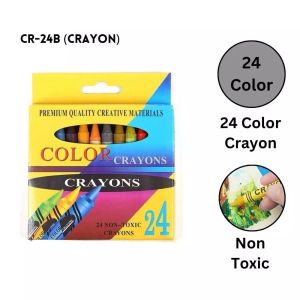CR24 - Alat Mewarnai Anak Crayon 24 Warna Pensil Warna Crayon