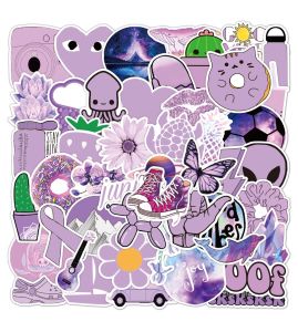 50pcs PURPLE COLLECTION Vinyl Decal graffiti STICKERS bomb for laptop fridge luggage & etc