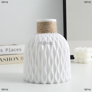 [COD] dgheg แจกันพลาสติกลายคลื่นน้ำ1ชิ้นแจกันดอกไม้สไตล์นอร์ดิกทันสมัยของตกแต่งบ้านห้องนั่งเล่น