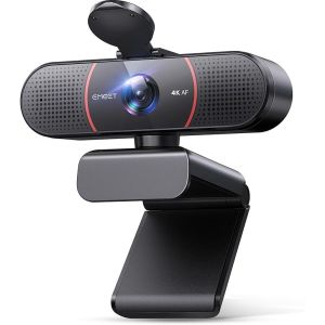 EMEET C960 4K Webcam for PC 4K UHD Sony Sensor PDAF Auto Focus Dual AI Noise-Cancelling Mics Auto Light Correction 73° FOV Plug&Play Webcam w/Privacy Cover Works w/Zoom/Team