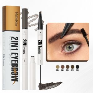 MANZA Long Lasting Liquid Eyebrow 2in1 Quick Dry Eyebrow Dye Cream Easy To Grip Natural Smudge-proof Eyebrow Pen Wild Eyebrows