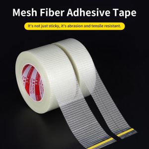 High Viscosity Transparent Grid Fiber Tape High Sticky Reinforced Self Adhesive Fiber Tape for Carton Strapping Packing Tape