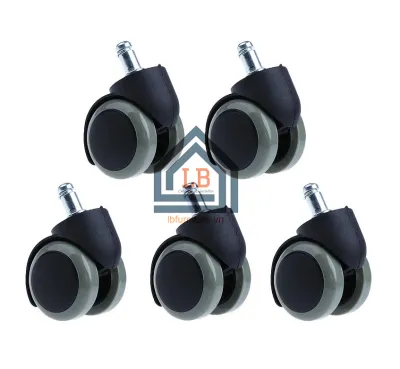 [HCM] Combo 05 Bánh Xe Ghế Xoay Văn Phòng (viền xám)