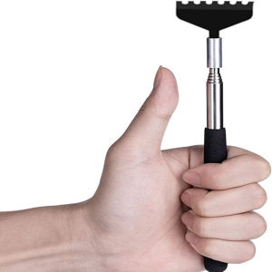 hananre Steel Retractable Itching Rake Scratcher Telescopic Massage Tool Back Scratcher