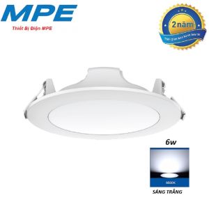 Đèn led âm trần NHỰA - DRIVER LIỀN THÂN 6W - 9W - 12W - 18W hàng chính hãng MPE