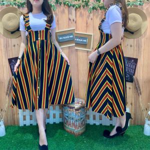 OVERALL MOCCA STRIPE RUFFLE FREE INNER 1011-147