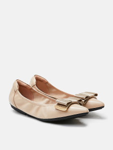 PAZZION 208-1A Elaia Point-Toe Ballerina Flats