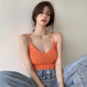 Lune_grace 28063# เสื้อครอปไหมพรม ลายเดียวสีพึ้นผ้าร่อง ไส่ได้สองดาน แฟชั่นเกาหลี เซ็กซี่
