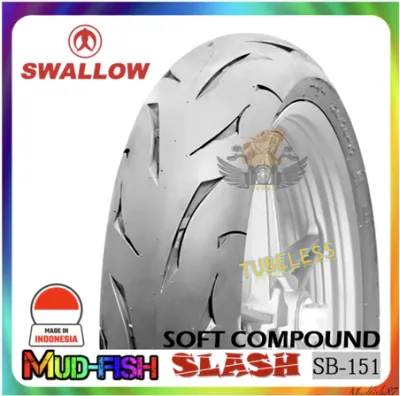 TAYAR SWALLOW TIRE 70/90-17 | 80/90-17 | 80/80-17 | 70/80-17 SLASH SB-151 TUBELESS TYRE SB151 SOFT COMPOUND (PATTERN BRIDGESTONE BATTLAX S22)