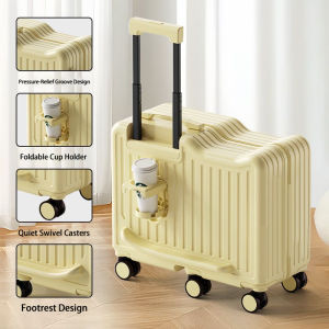 Parents Travel Helper! 20in Ride-On Cabin Case for Kids w/ Cup Holder Converts to a Rideable Trunk PWD Lock Durable Suitcase for Boys & Girls