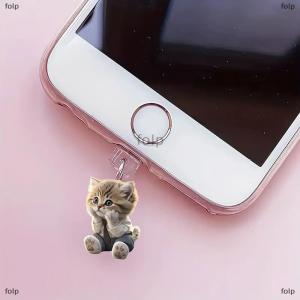 [COD] folp Điện Thoại Di Động Bụi Cắm Pendan Dễ Thương Mèo Con Chó Shamrock Trang Trí Treo Mặt Dây Chuyền Cho Iphone Loại C Sạc Cổng Chống-Bụi Cắm