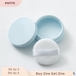 PHYTR HOT 5g Loose Powder Jar With Puff Refillable Empty Box With Sifter Grid Lid Cosmetics Container Plastic Packaging Case Makeup Tool