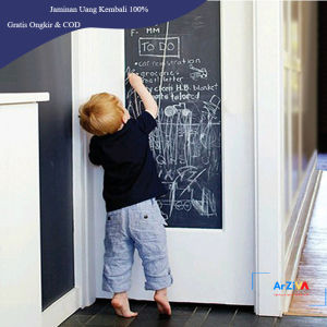 H&F Stiker Dinding Papan Tulis Kapur Flexible 200 x 45 cm - 513 - Black