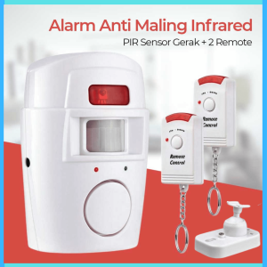 COD EMASTIFF Alarm Anti Maling Sensor Gerak Infrared PIR 105dB 2 Remote YL105 / Alarm Detector Nirkabel / Alat Pendeteksi Gerak Wireless