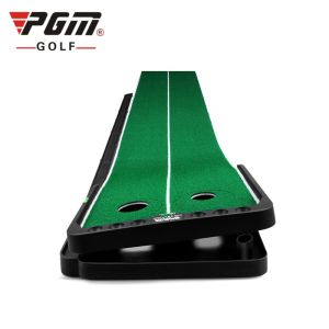 PGM Adjustable 360 Degree Slope and Hole Mini 3m Golf Putting Mat with Trajectory Display Automatic Ball Return Track TL010 Indoor Multiple Mode Putter Training Aid